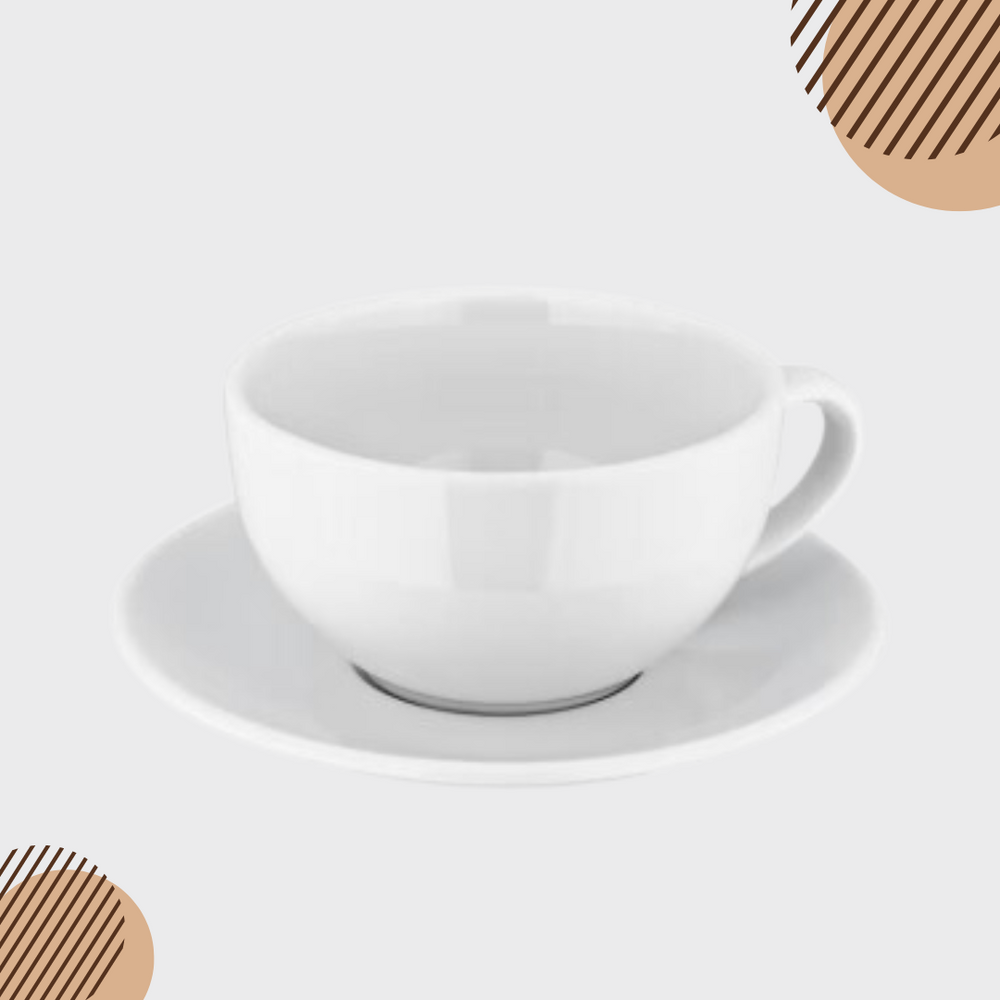 12oz Cappuccino Cups and Saucers (Set of 24)